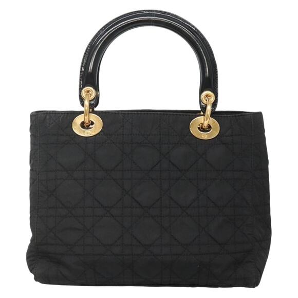 DIOR Canage Hand Bag Nylon Black Gold - Picture 3 of 12